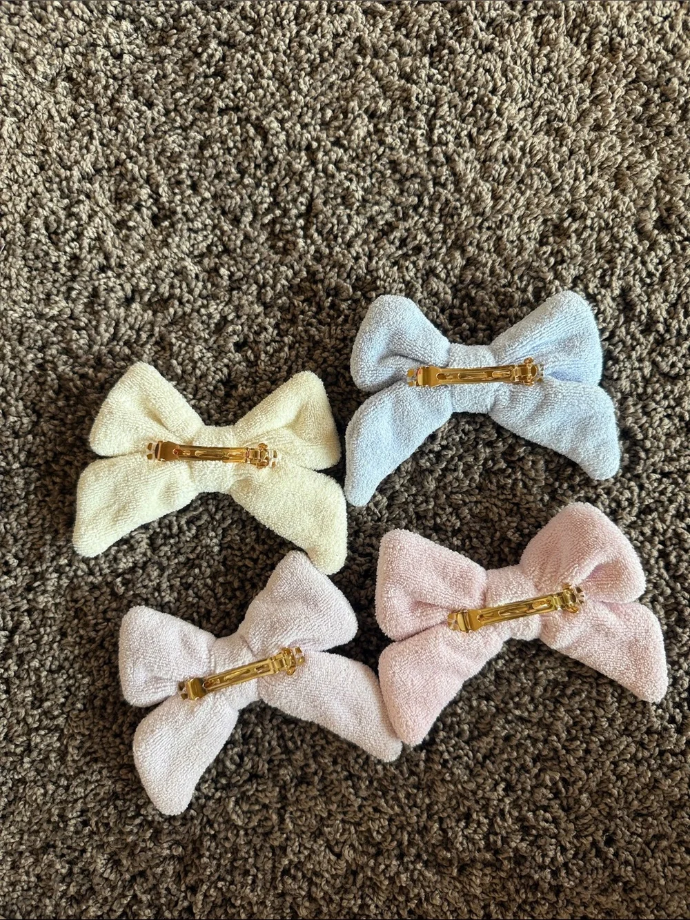 NWOT STONEY CLOVER LANE Terry Cloth bow clip barrette